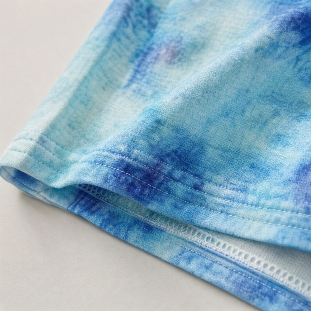 Batik Belle – Tie-Dye Lace-Up V-Neck Top