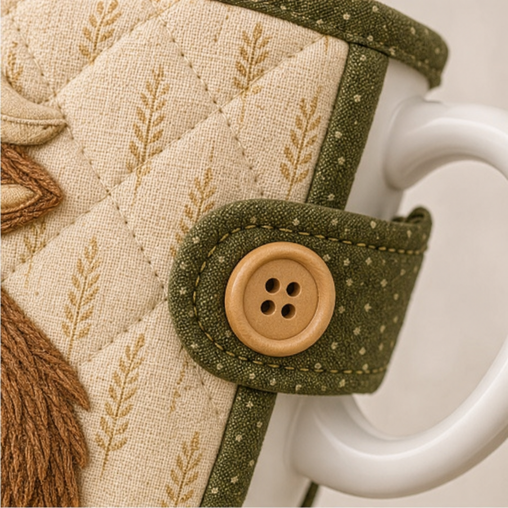 Coziloom – Quilted Highland Cow Appliqué Mug Cozy Kit
