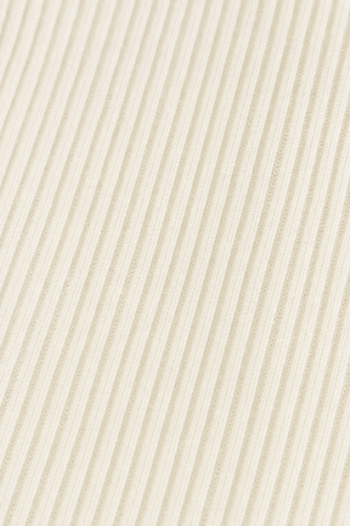 Wearbella – Denim-Look Spliced Ribbed Knit Coat