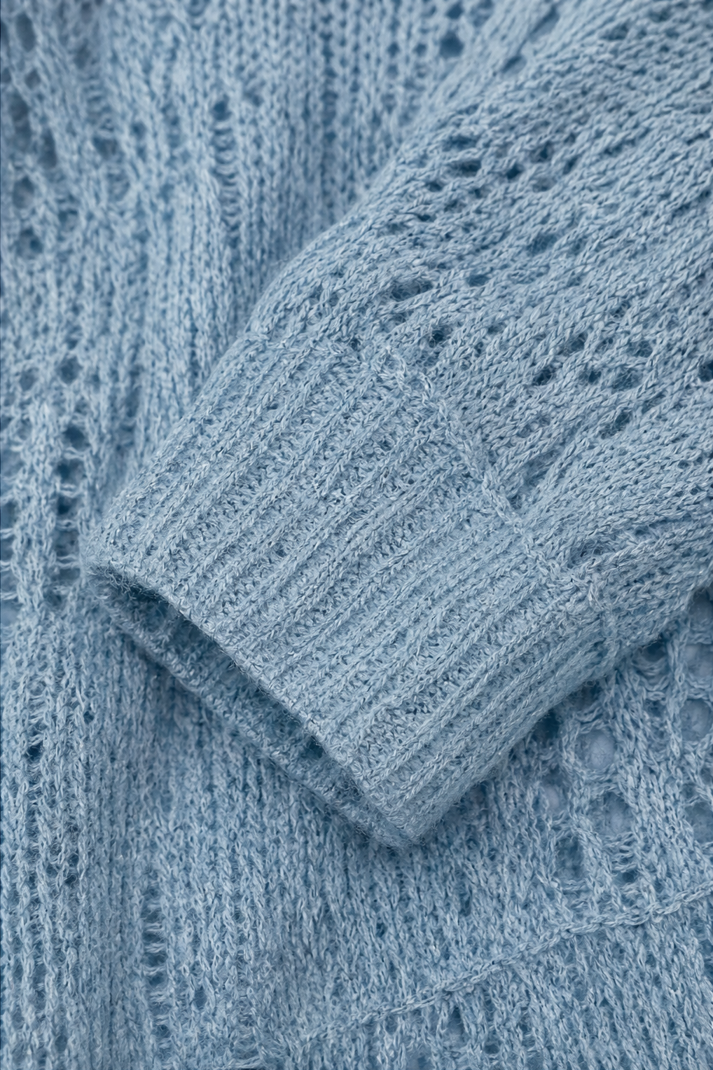 Slouchbelle – Pointelle Open-Front Batwing Cardigan