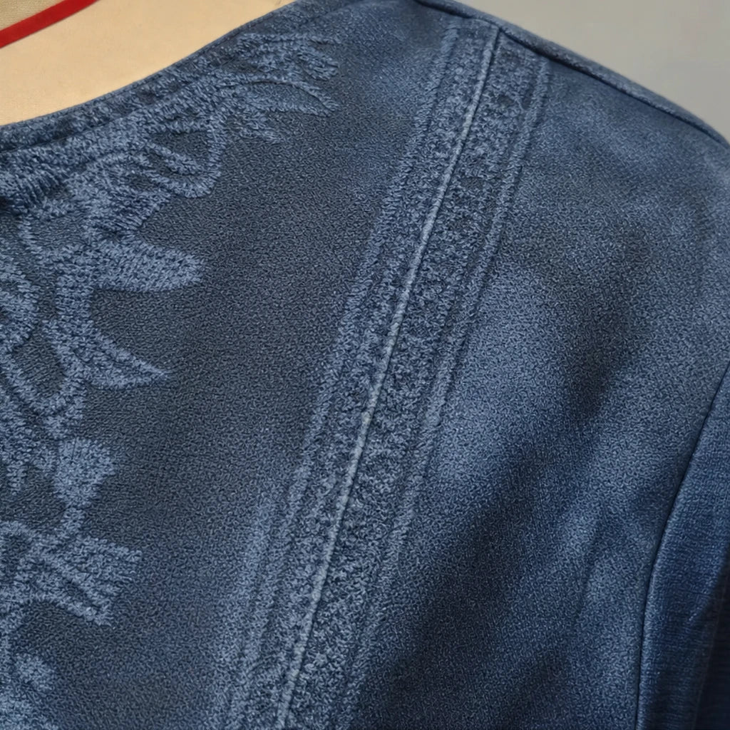 Florenza – Floral Embroidered Lace-Sleeve Mini Dress