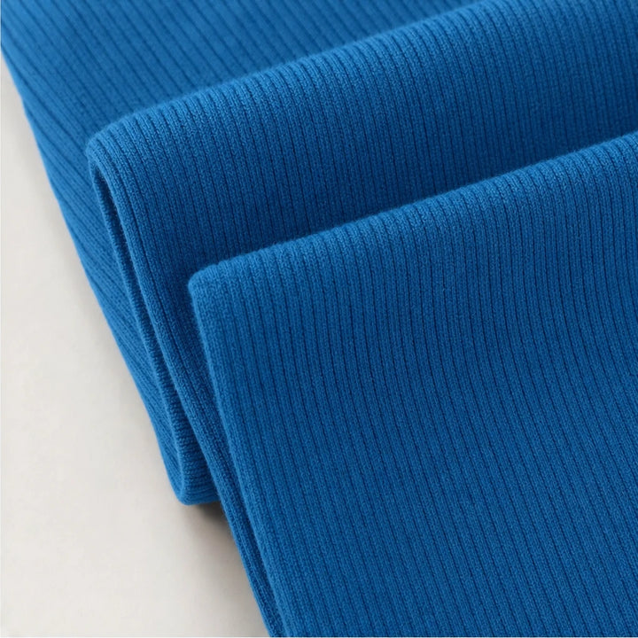 Pleatelle – Pleated Mock-Neck Ribbed Top