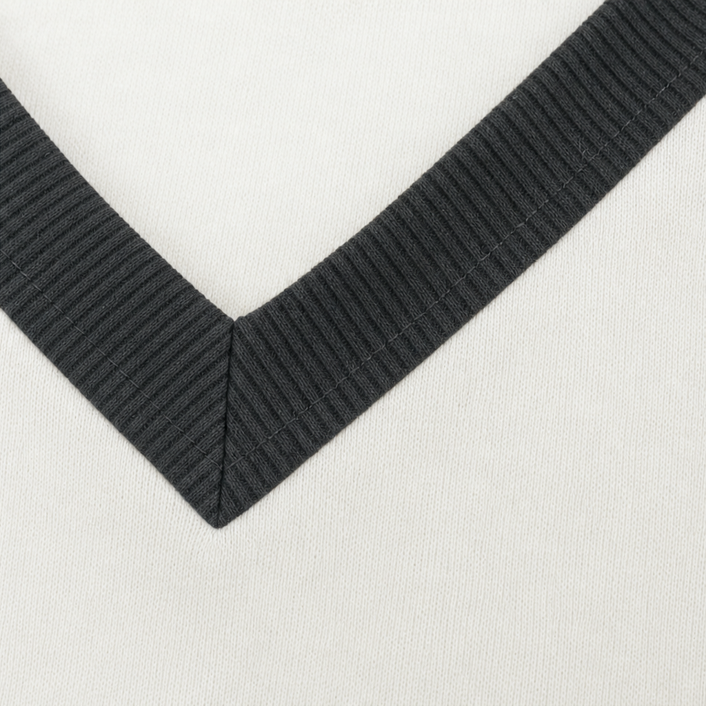 Velaform – Ribbed V-Neck Long-Sleeve Top And Skirt Set
