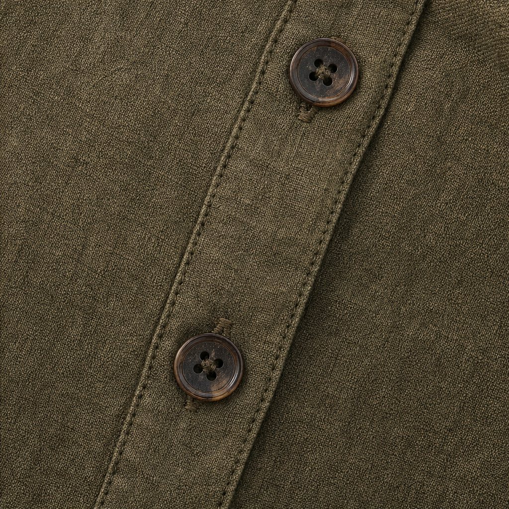 Verlana – Button-Front Lapel Collar Maxi Shirt Dress