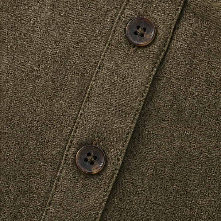 Verlana – Button-Front Lapel Collar Maxi Shirt Dress