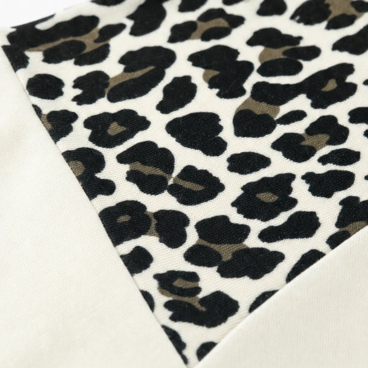 Wilda – Leopard Print V-Neck Lantern Sleeve Shift Dress
