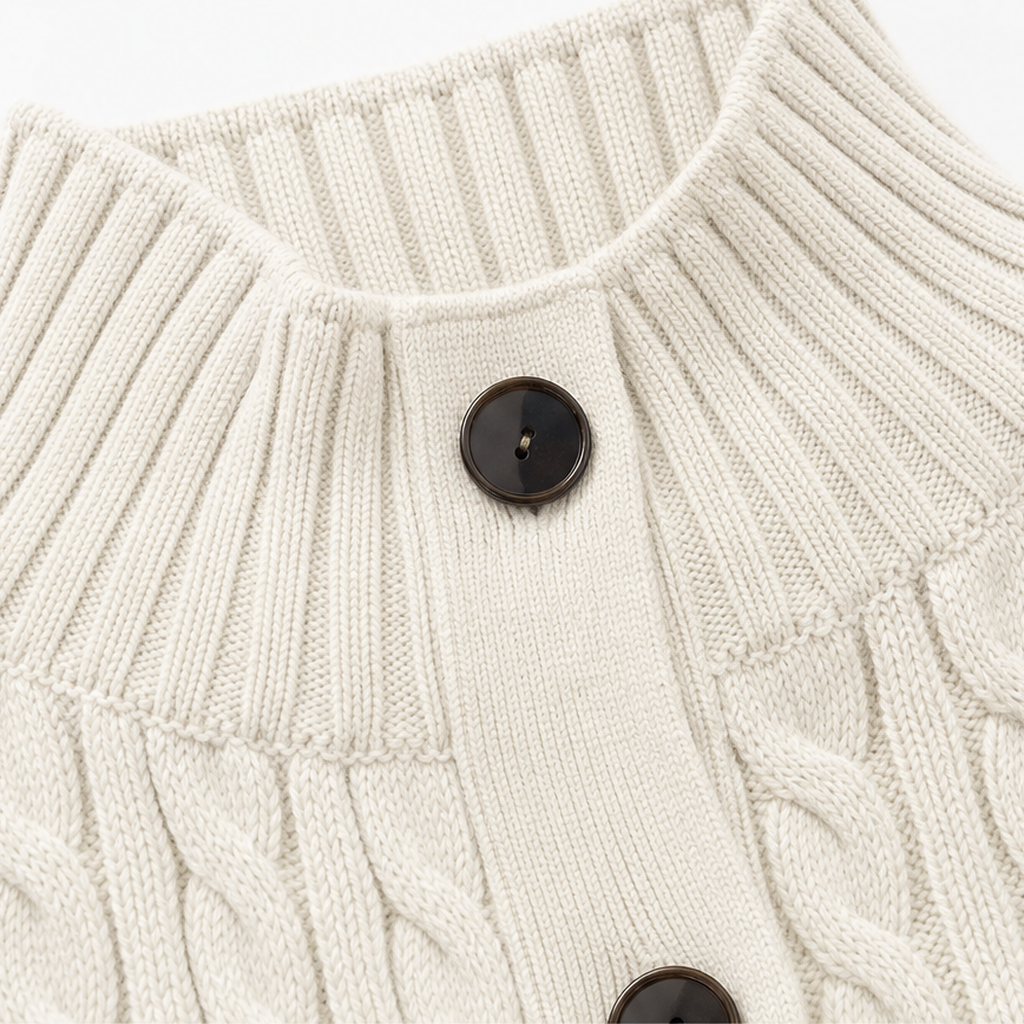 Elara Knit – Cable-Knit Longline Vest