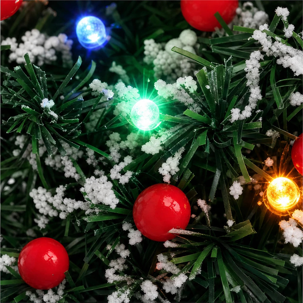 CedarGlow – Solar Multicolor LED Cedar Christmas Tree