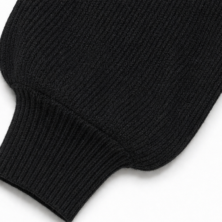Drapeva – Fitted Cuff Batwing Knit Pullover