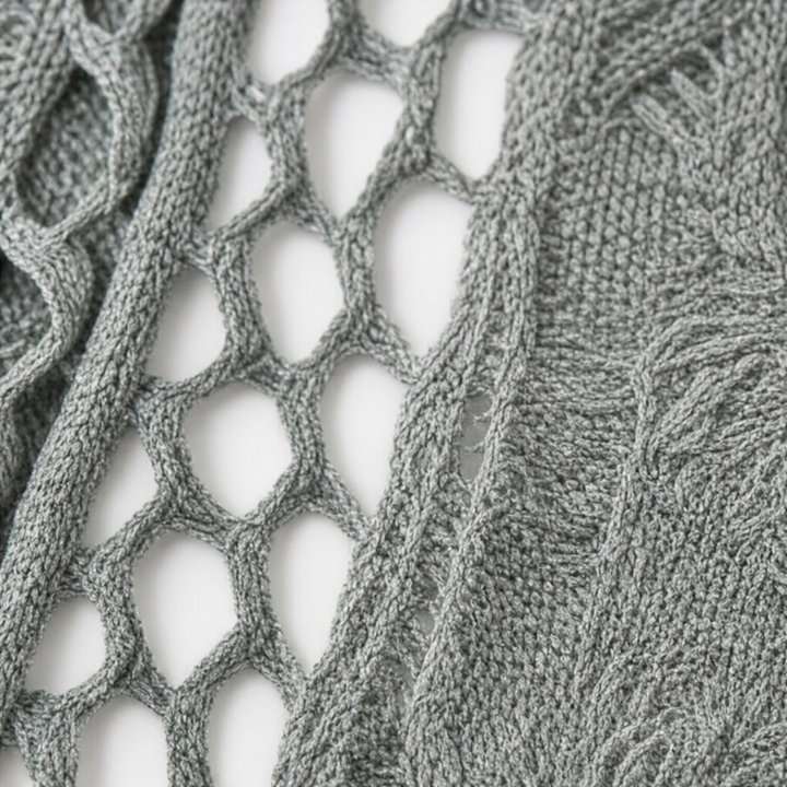 Lunaveil – Openwork Lace Oversized Cardigan