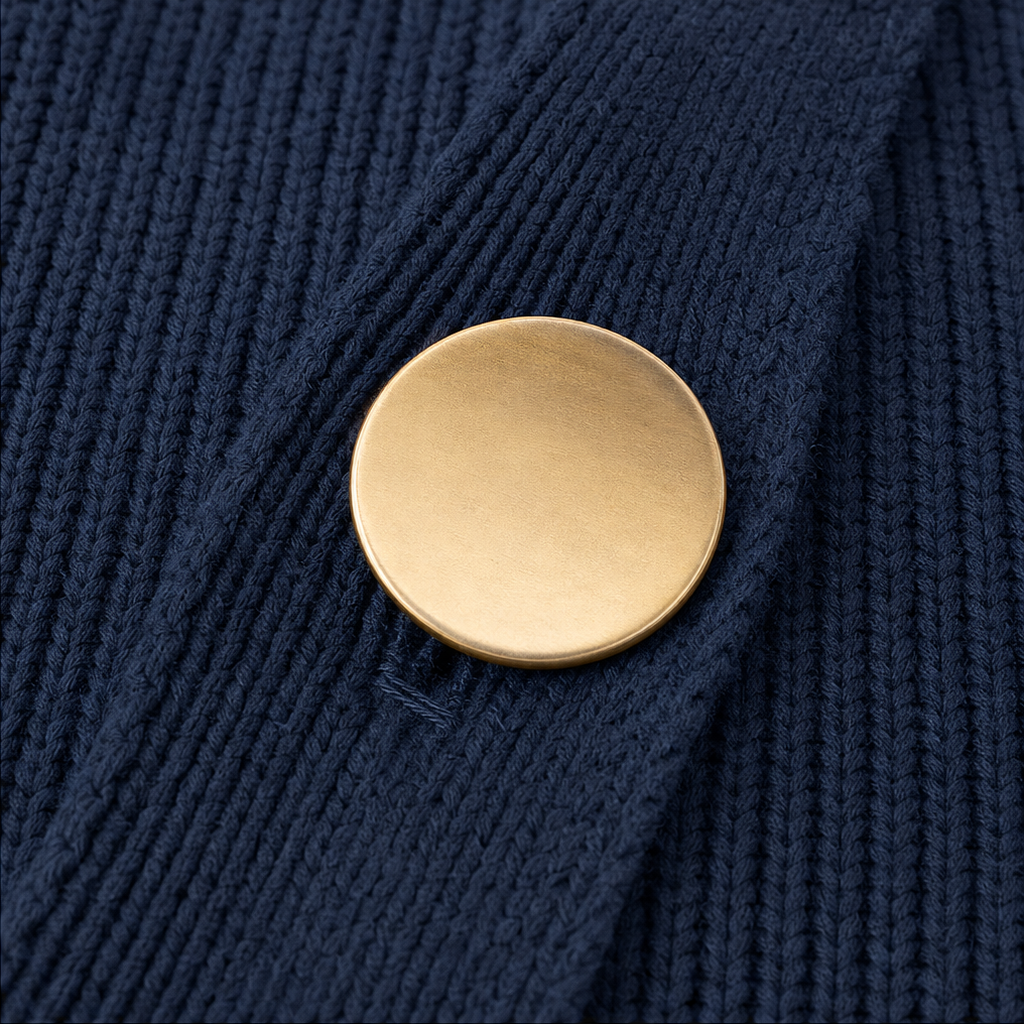 Wearbella – Scalloped Hem Chunky Collared Cardigan