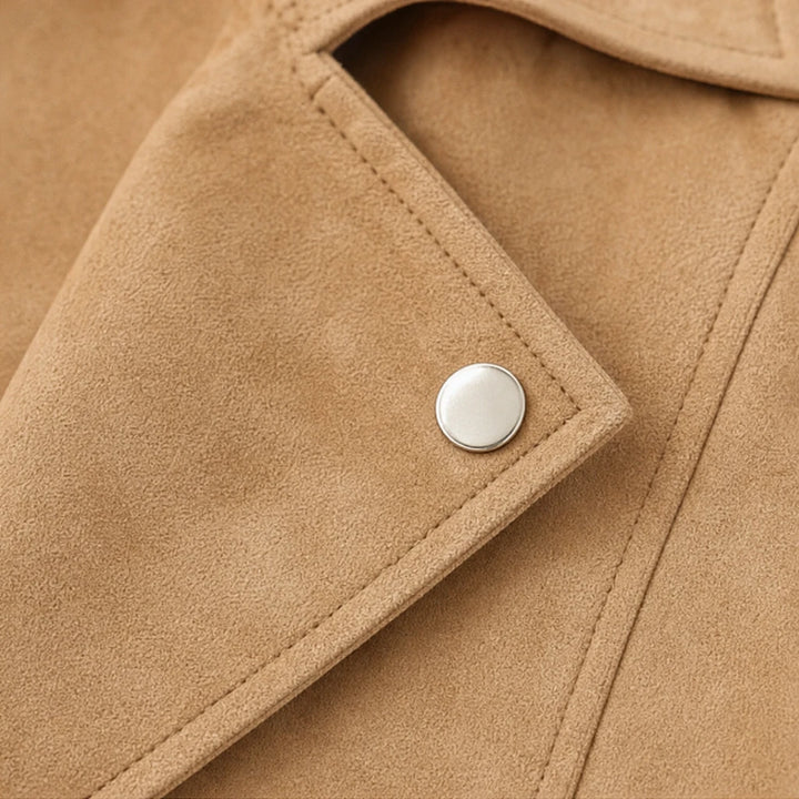 Svelte Moto – Slim-Fit Suede-Look Biker Jacket
