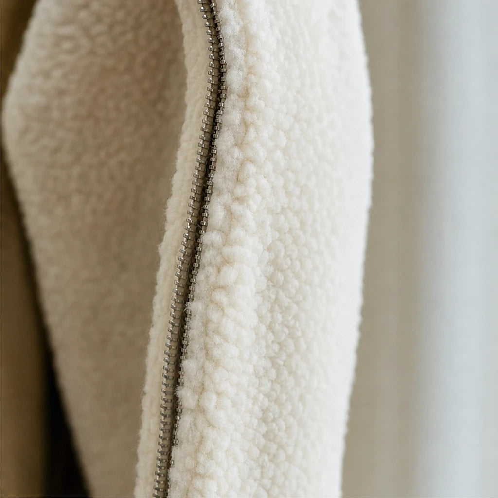 Cozyline – Hooded Zip-Front Straight-Leg Jumpsuit