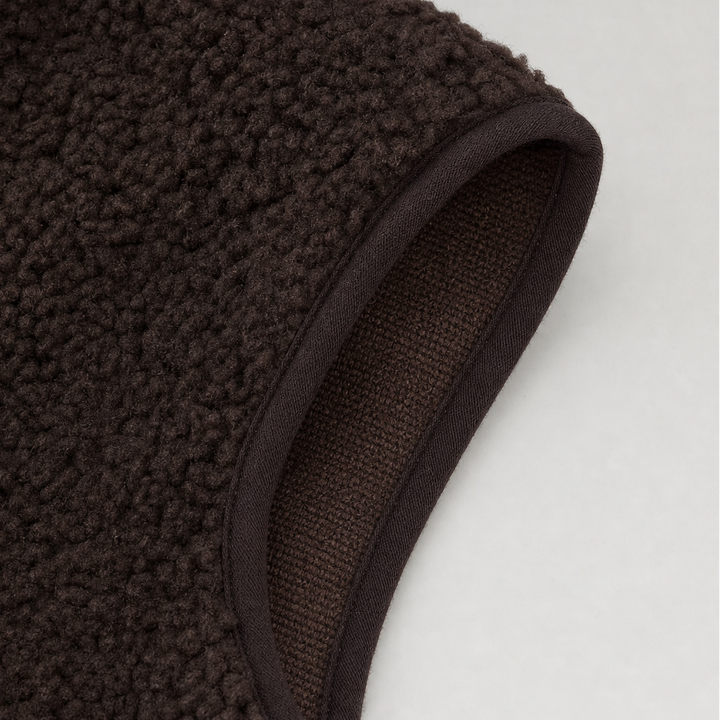 Overra Vest – Sleeveless Boxy Teddy Fleece Vest