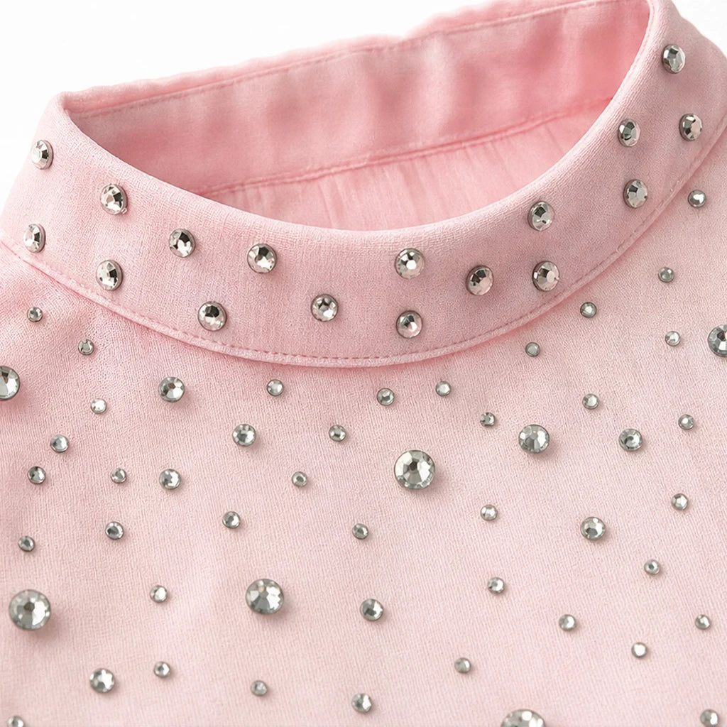 Lumière – Pearl-Embellished Chiffon Party Top