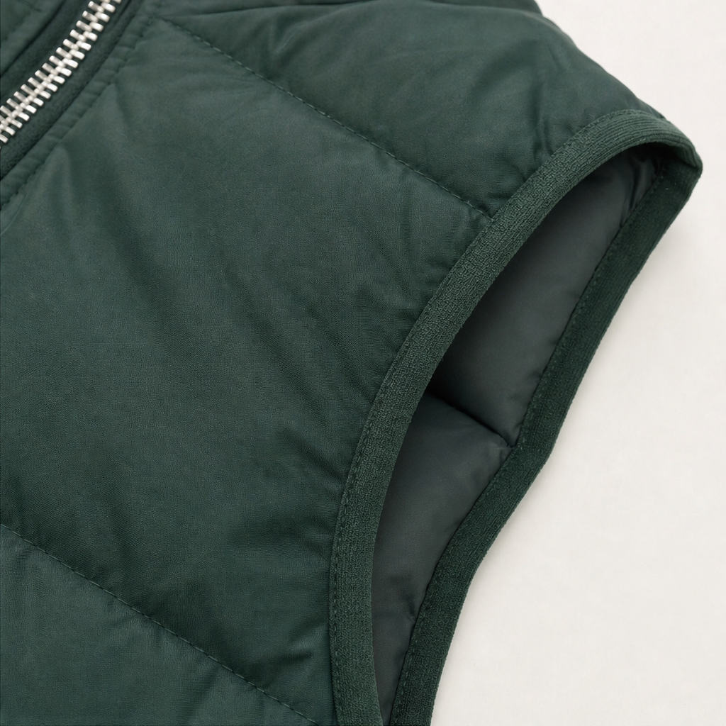 Layerwell – Quilted Vest Hoodie And Jogger Set
