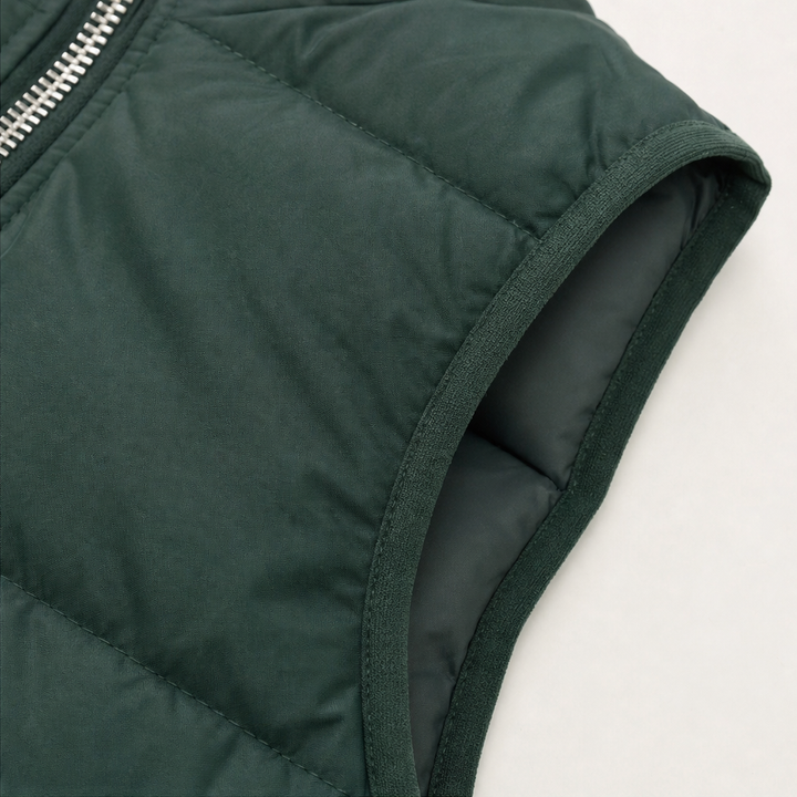Layerwell – Quilted Vest Hoodie And Jogger Set
