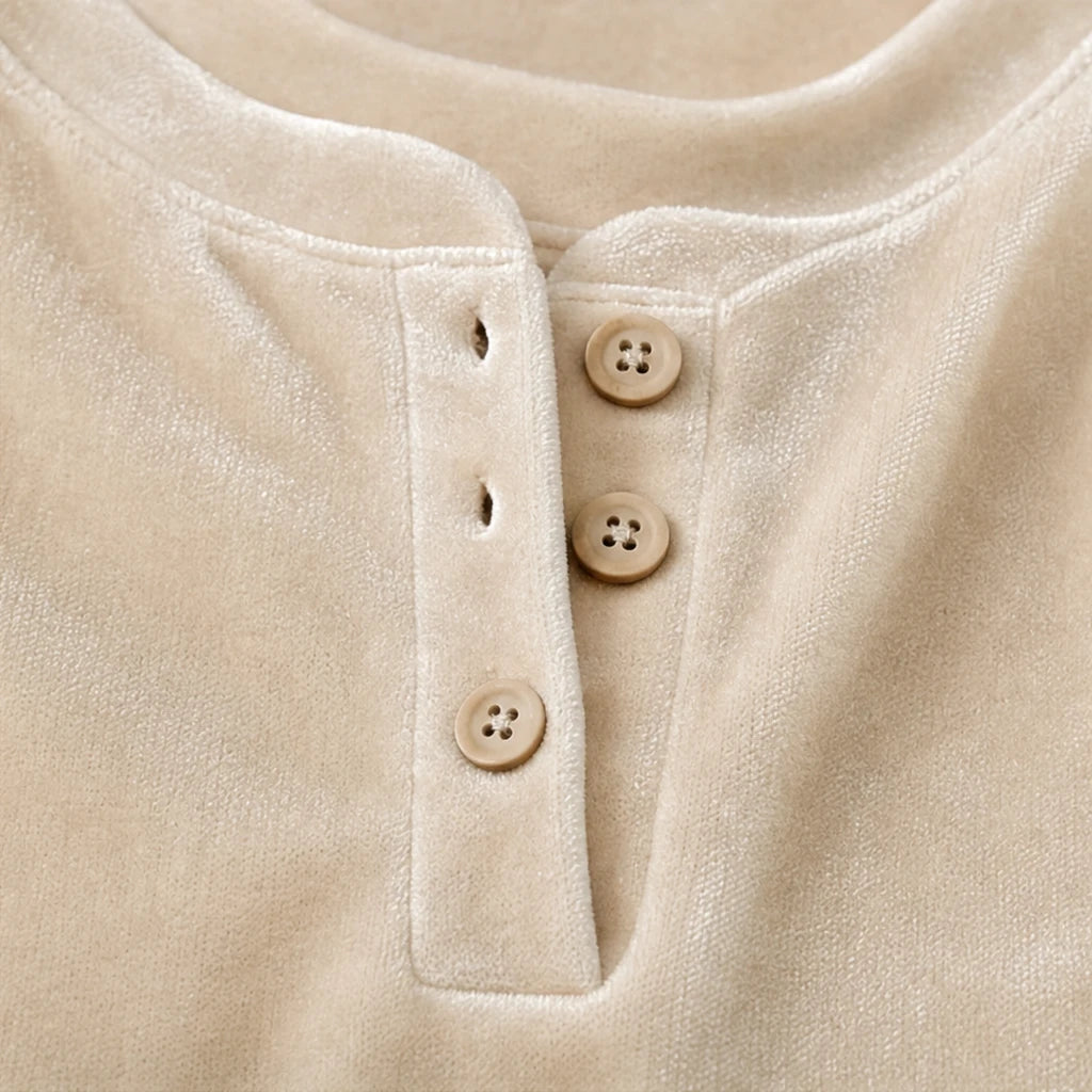 Veloura – Velour Henley Pocket Hoodie