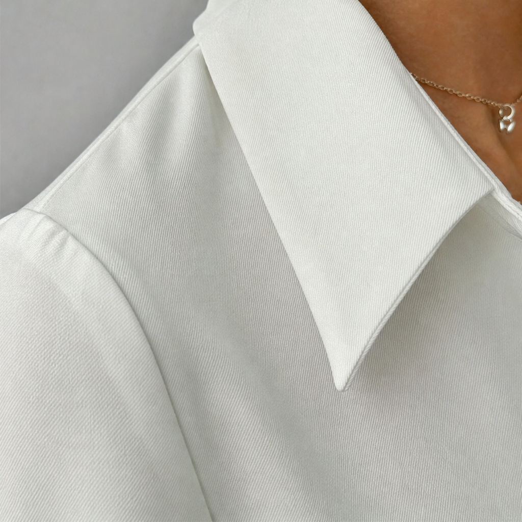 Wearbella – Slim-Fit Button-Front Long-Sleeve Blouse