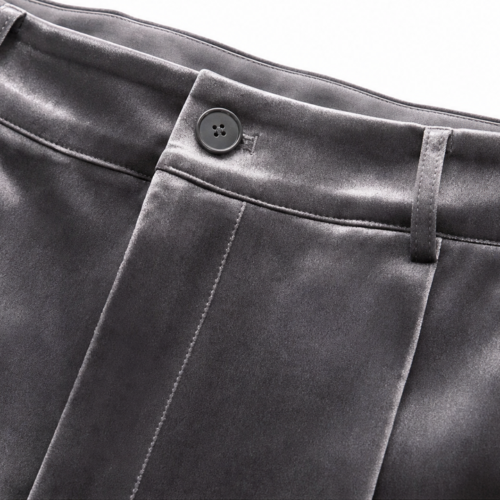 Wearbella – Velvet High-Waisted Wide-Leg Trousers