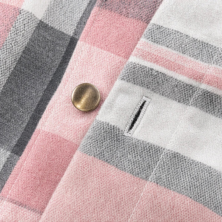 Plaidwell – Plaid Waist-Length Shirt Jacket