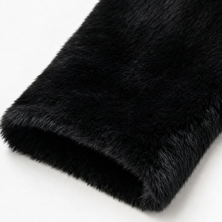 Veloura – Long Plush Faux-Mink Knit Coat