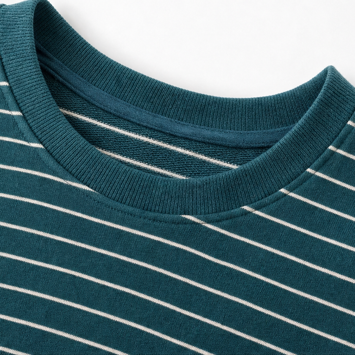 Stripe & Ease – Striped Pullover And Wide-Leg Pants Set