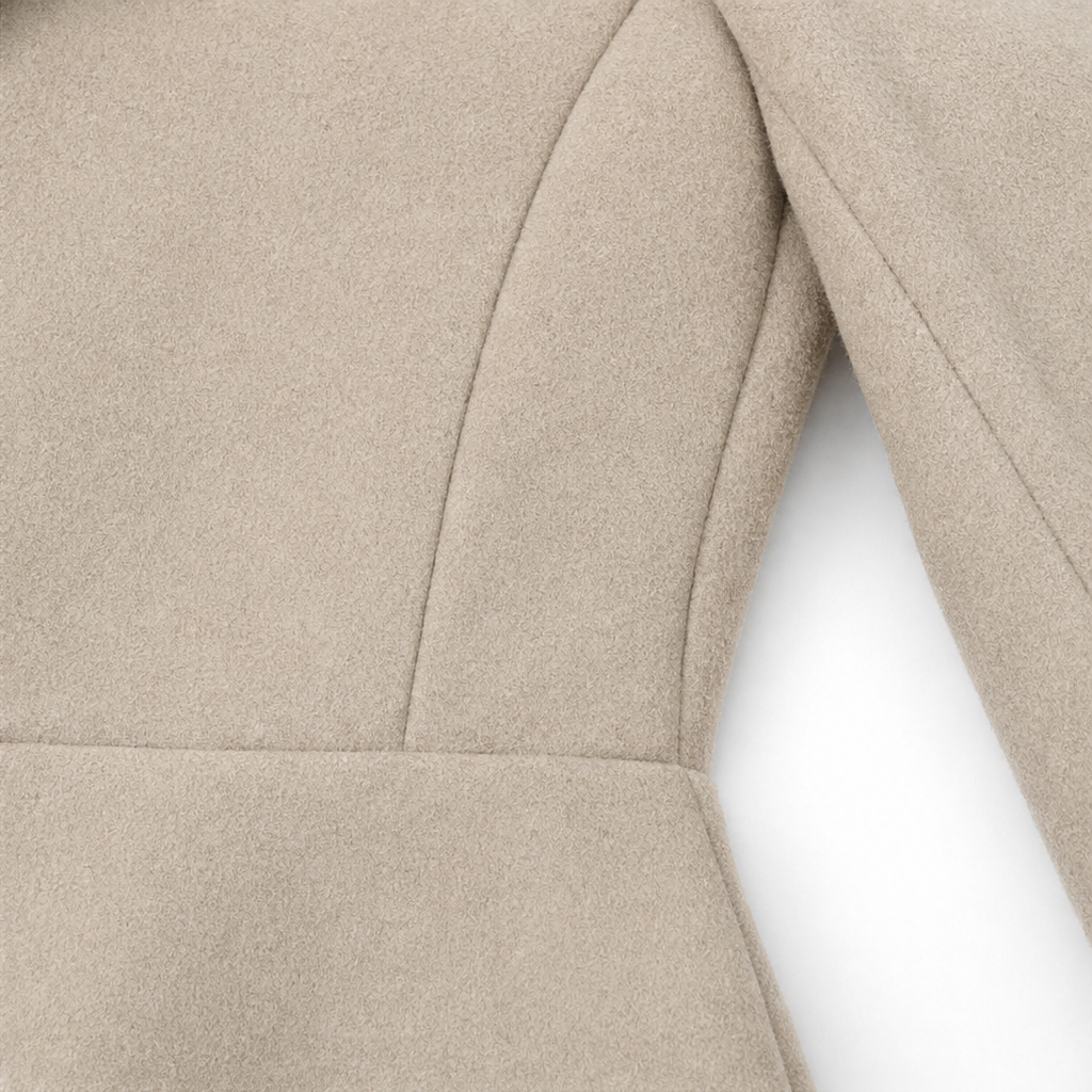 Elowen – Double-Breasted A-Line Tailored Overcoat