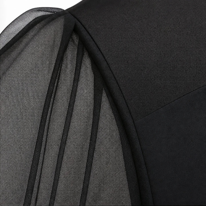 Veloura – Corset-Like Mesh Peplum Blouse