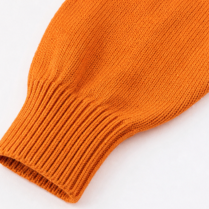 Hearthcott – Pumpkin Openwork Knit Sweater