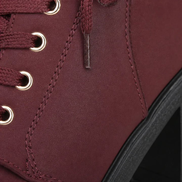 Stridewell – Buckle Lace-Up Chunky Platform Ankle Boots
