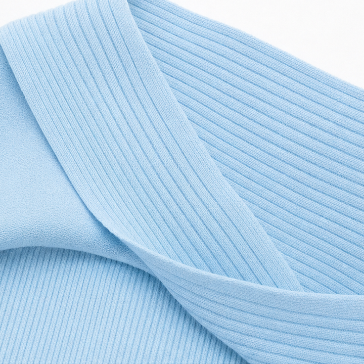 Bowdrift – Bow-Neck Ribbed Knit Sweater