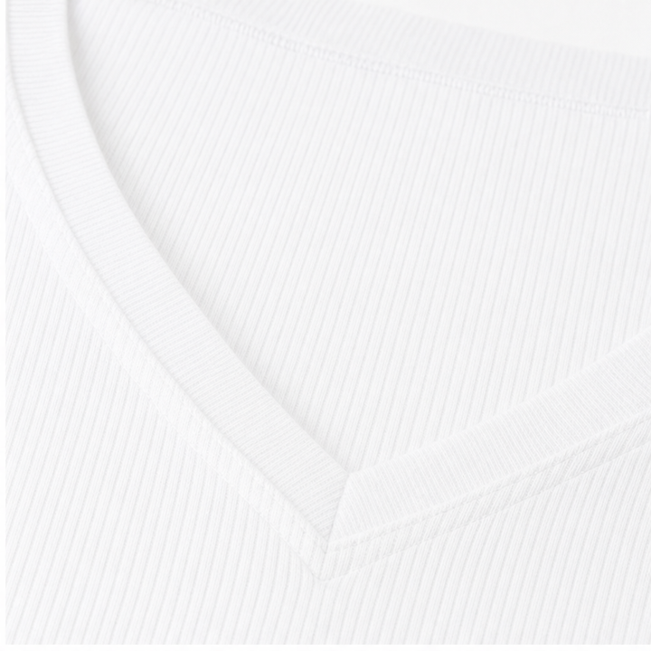 Vellora – Stretch V-Neck Long-Sleeve Top