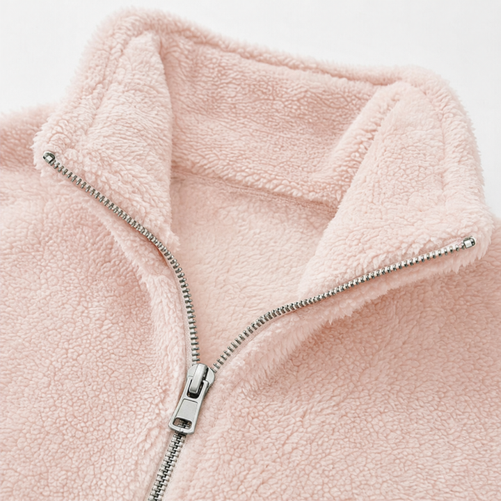 Cozyline – Dropped-Shoulder Quarter-Zip Sweatshirt