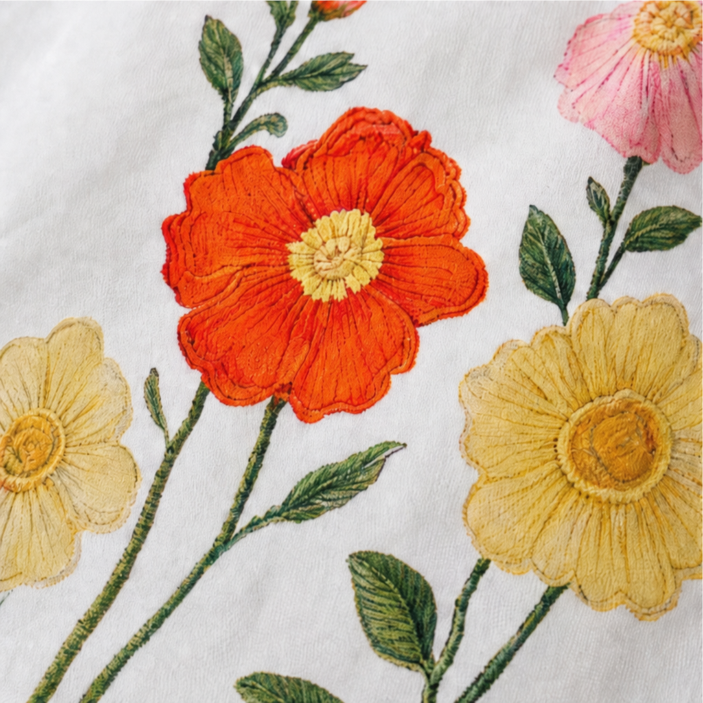Lunabloom – Floral Embroidered Lapel-Collar Blouse