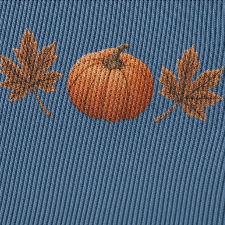 Pumpkin Lane – Pumpkin Print V-Neck Long-Sleeved Shirt