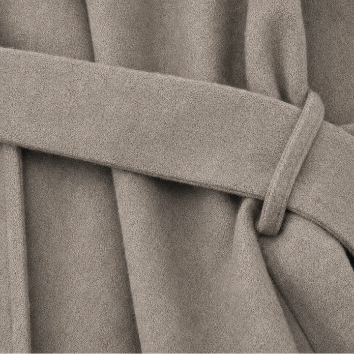 Belted Belle – Double-Breasted Belted Long Coat