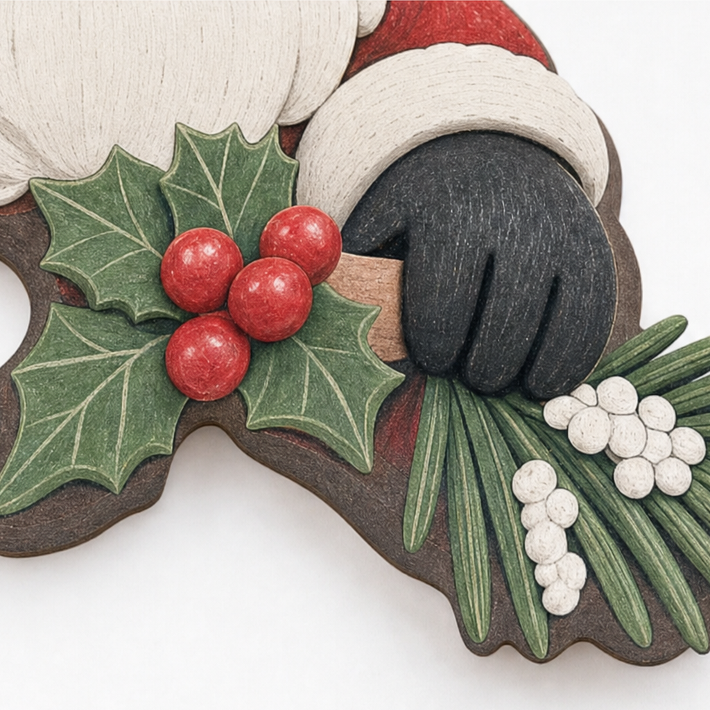 Peekaboo Noel – Dimensional Christmas Doorway Corner Decoration