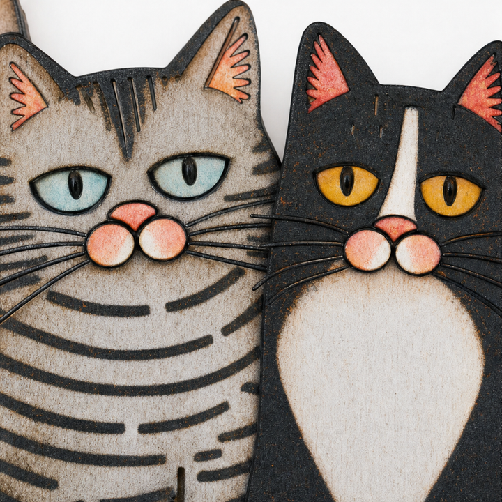 Catkins – Expressive Cat Metal Wall Art