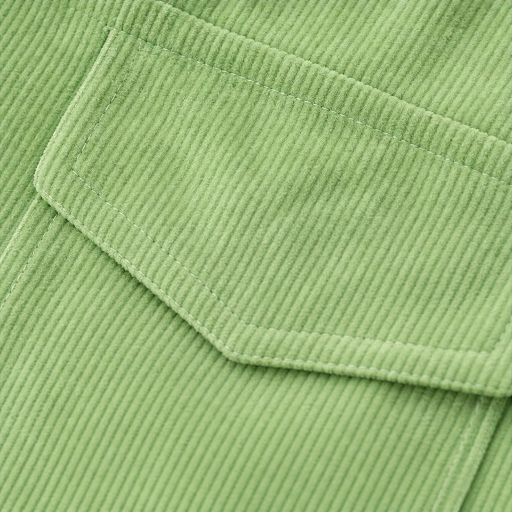 Cordelia – Fine-Ribbed Corduroy-Look Button-Front Shirt