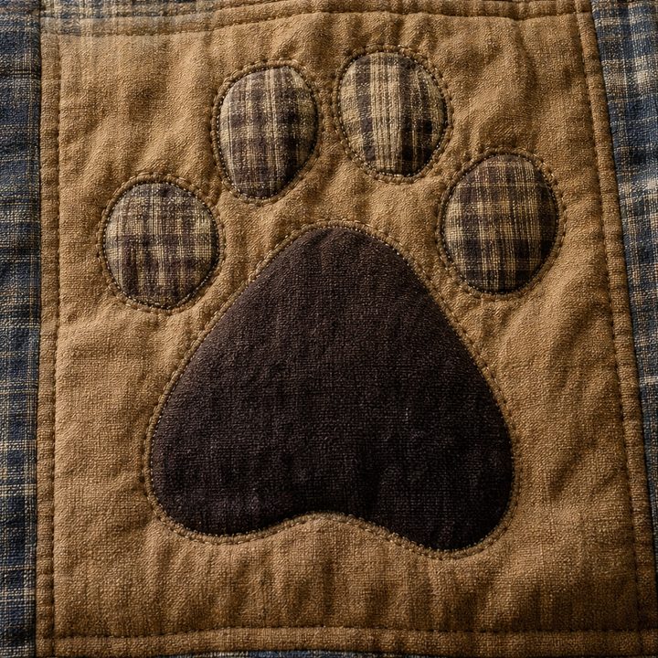 Pawhaven – Printed Paw-Print Flannel Blanket