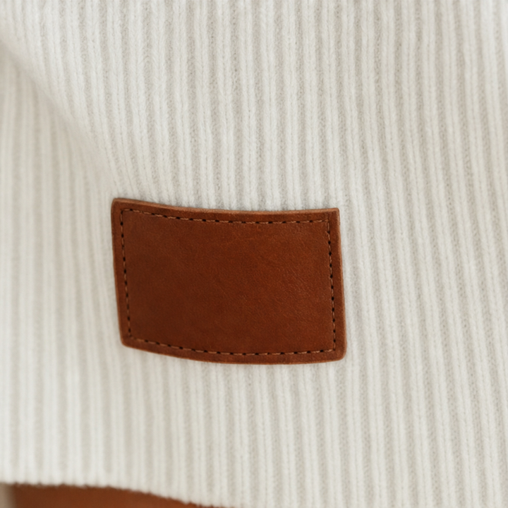 Vela – Ribbed Cowl-Neck Sweater Dress