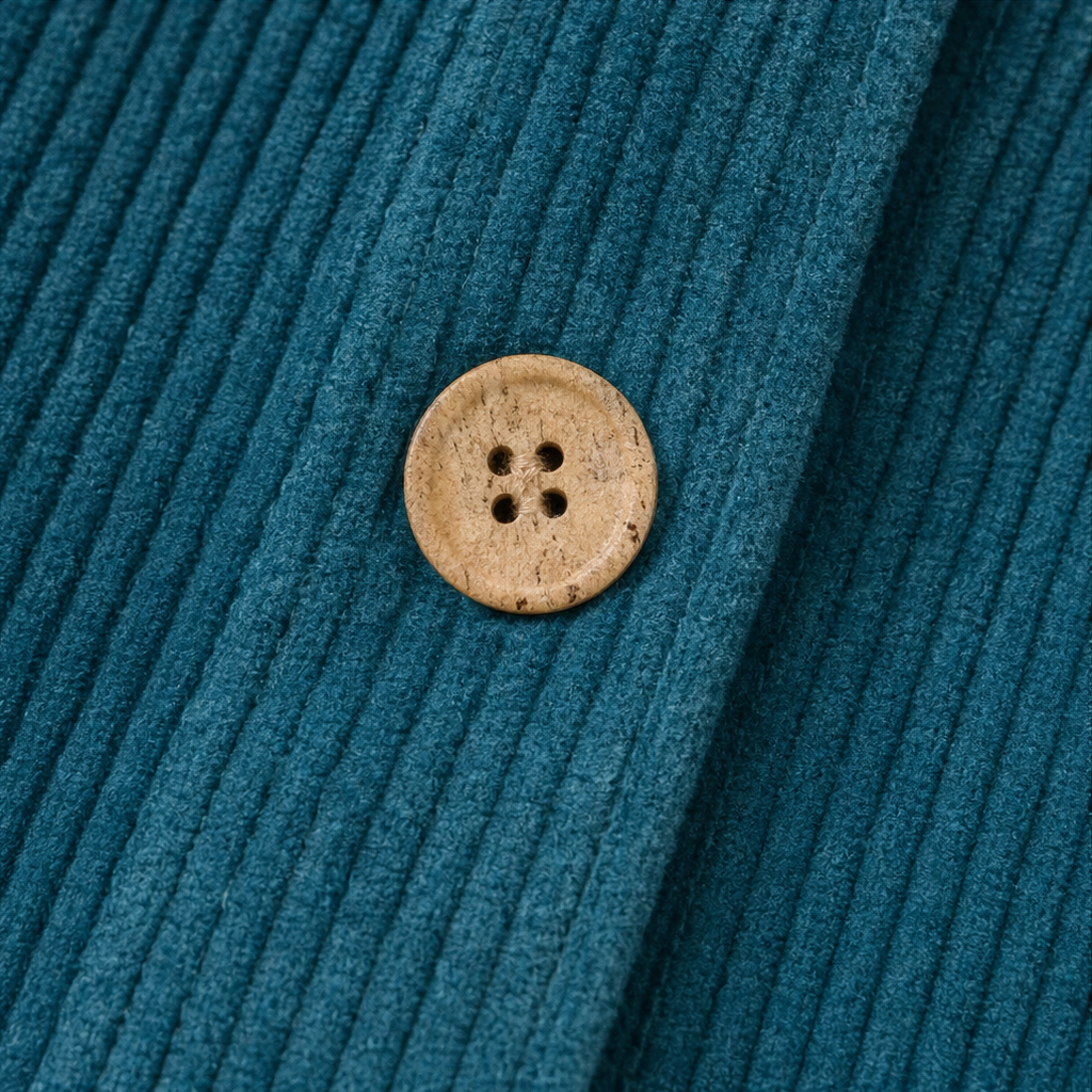 Corfield – Diagonal Button Ribbed Corduroy Shacket