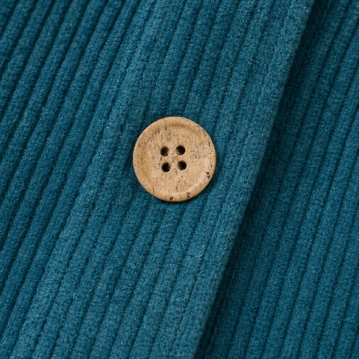 Corfield – Diagonal Button Ribbed Corduroy Shacket