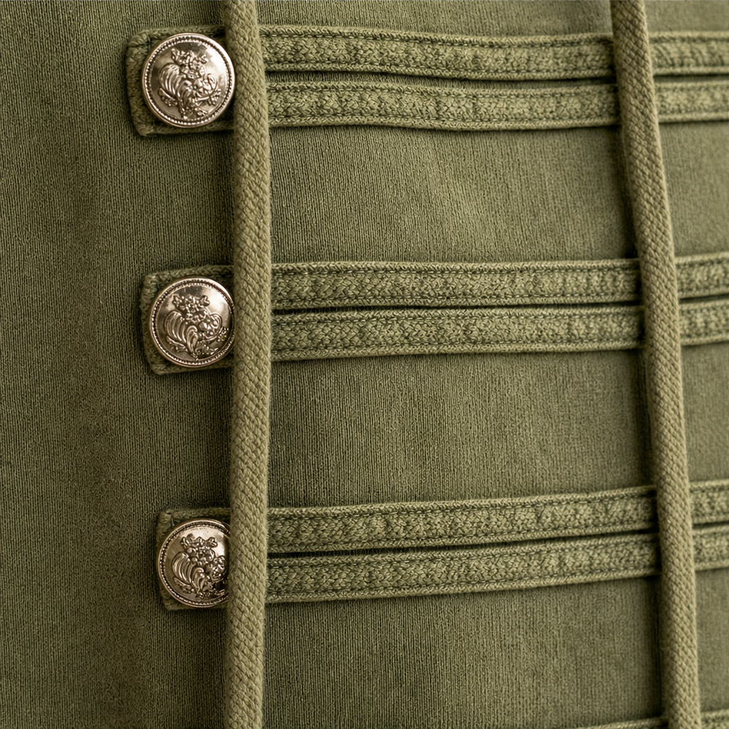 Fieldcrest – Silver Button Military-Style Hoodie