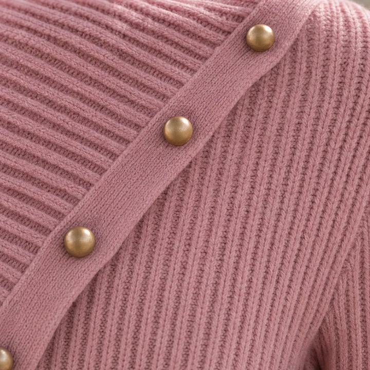 Velaine – Asymmetric Off-Shoulder Ribbed Sweater