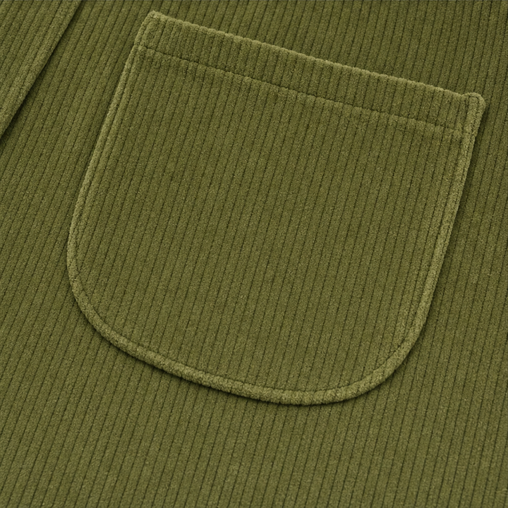 Draperly – Asymmetric Hem Hooded Corduroy Poncho