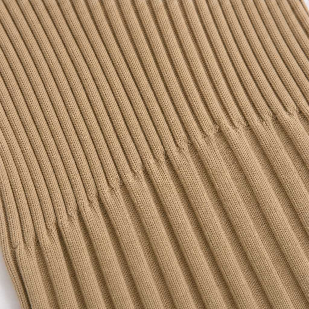 Marjorie Merino – Deep Ribbed Cinched-Waist Dress