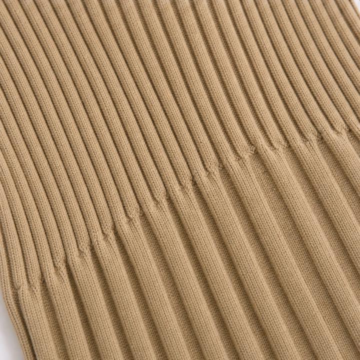 Marjorie Merino – Deep Ribbed Cinched-Waist Dress