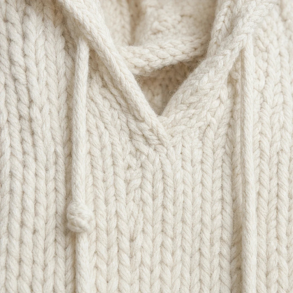 Hoodlune – Chunky Knit Hooded Pullover